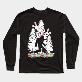 Easter Bunny Bigfoot Long Sleeve T-Shirt